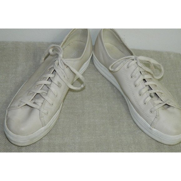 Ked's Sneakers Women's Pink Leather Platform Gym Shoes Size 10 - Picture 5 of 9